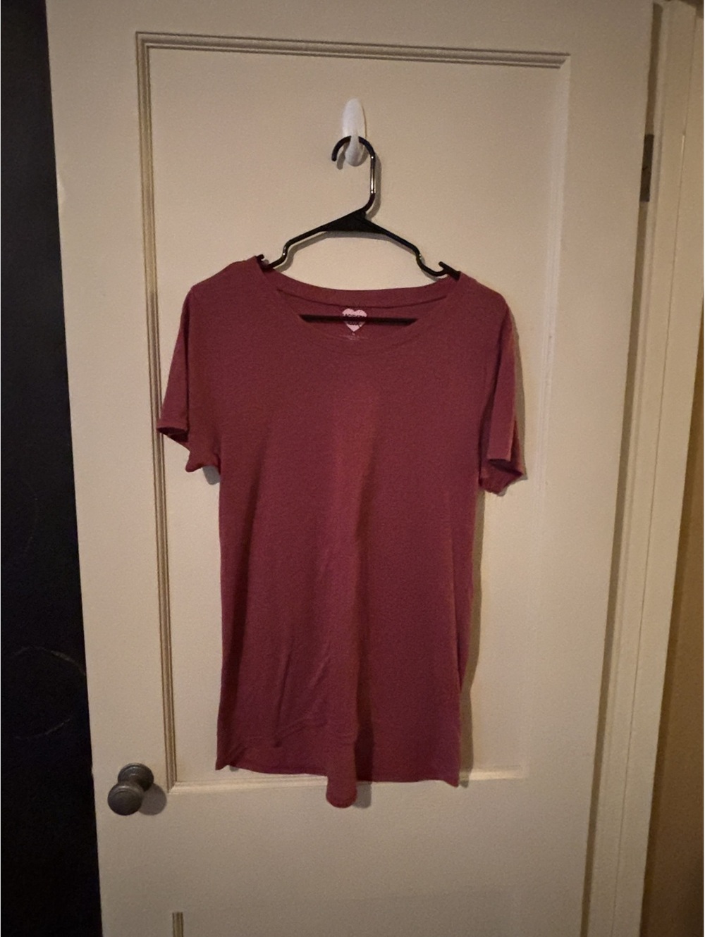 Modern Lux Women's Short Sleeve V-Neck T-Shirt XL Mauve